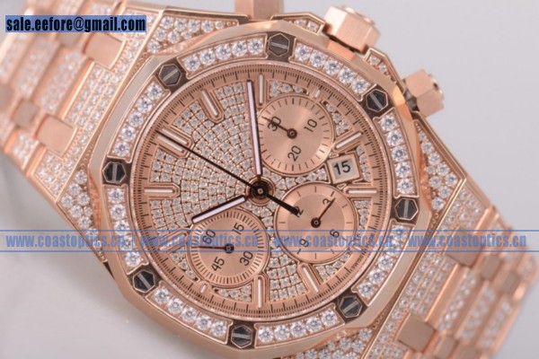Audemars Piguet Royal Oak Chronograph Watch Rose Gold 1:1 Clone 26322OR.ZZ.1222OR.01 (EF) - Click Image to Close
